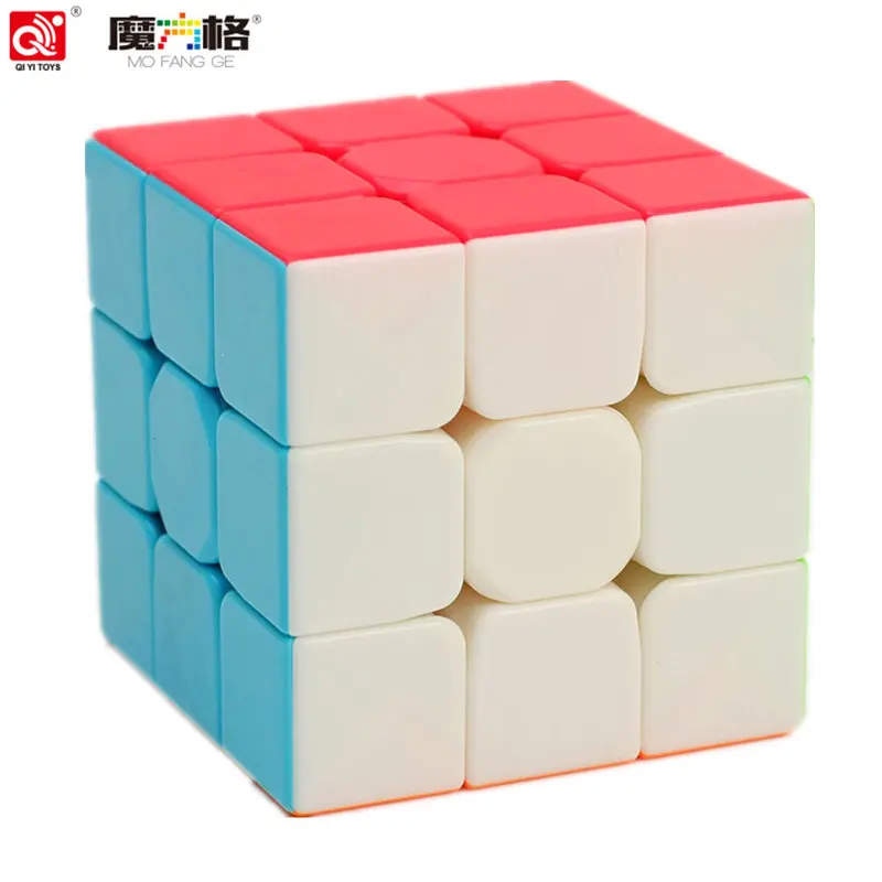 Qiyi Магический кубик 3х3х3, красочные Stickerless головоломки игрушки для детей, взрослых, профессиональный Скорость куб высокое качество подарок база