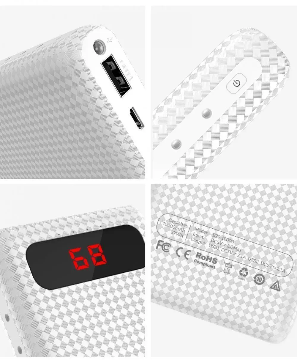 HOCO 20000 мАч дизайн mi ni power Bank Внешняя батарея зарядное устройство Внешний аккумулятор для Xiaomi mi iPhone samsung Galaxy