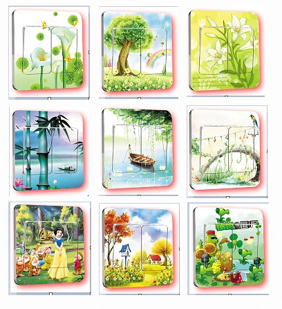 1 шт. наклейки на стену с мультяшным пейзажем|switch sticker|wall stickerstickers diy |