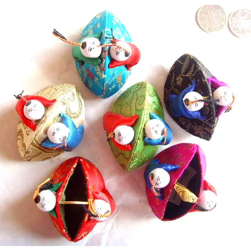 Маленькая детская шелковая коробка из ракушек для колец и ювелирных изделий