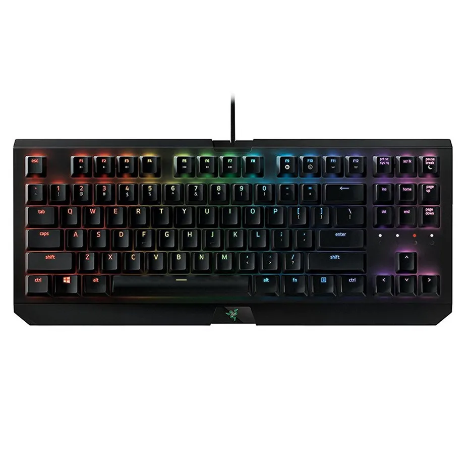 Проводная Механическая игровая клавиатура razer BlackWidow X Tournament Edition Chroma, 87 клавиш, зеленый переключатель, RGB подсветка клавиатуры