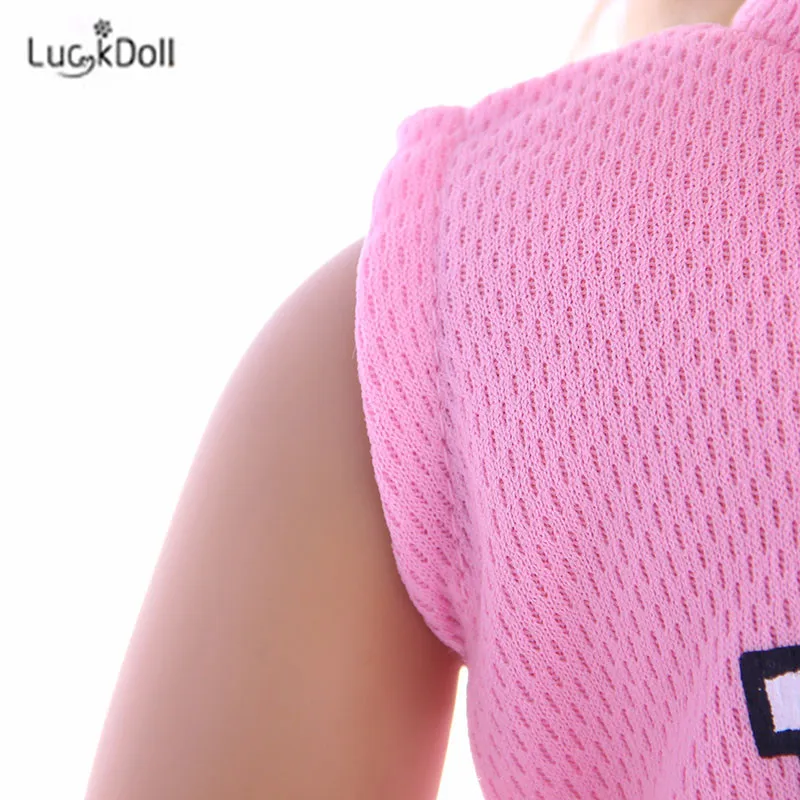 LUCKDOLL модное летнее розовое платье подходит 18 дюймов Американский 43 см детская кукла одежда аксессуары, игрушки для девочек, поколение, подарок на день рождения