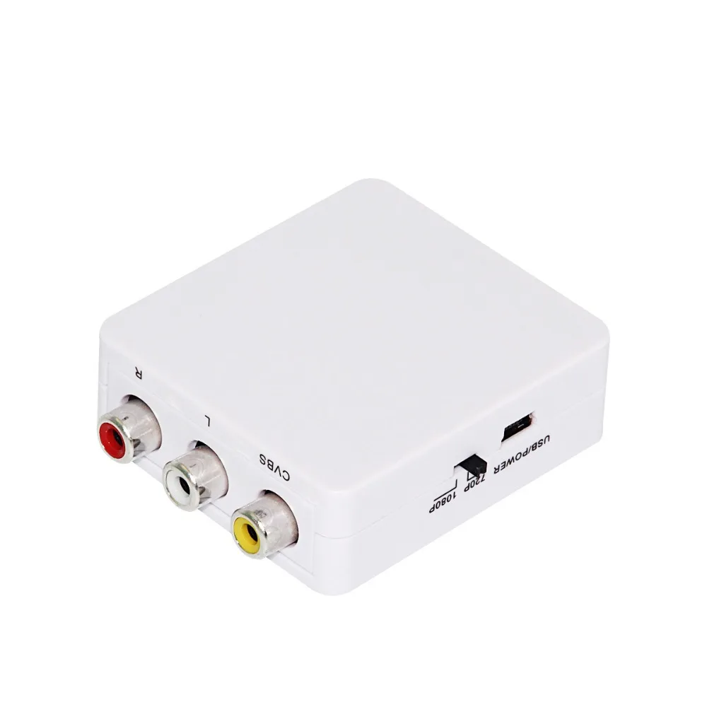 HDMI в AV 1080P HDMI интерфейс HDMI в RCA 1080P AV2HDMI Мини AV в HDMI конвертер сигнала мини HD видео конвертер коробка