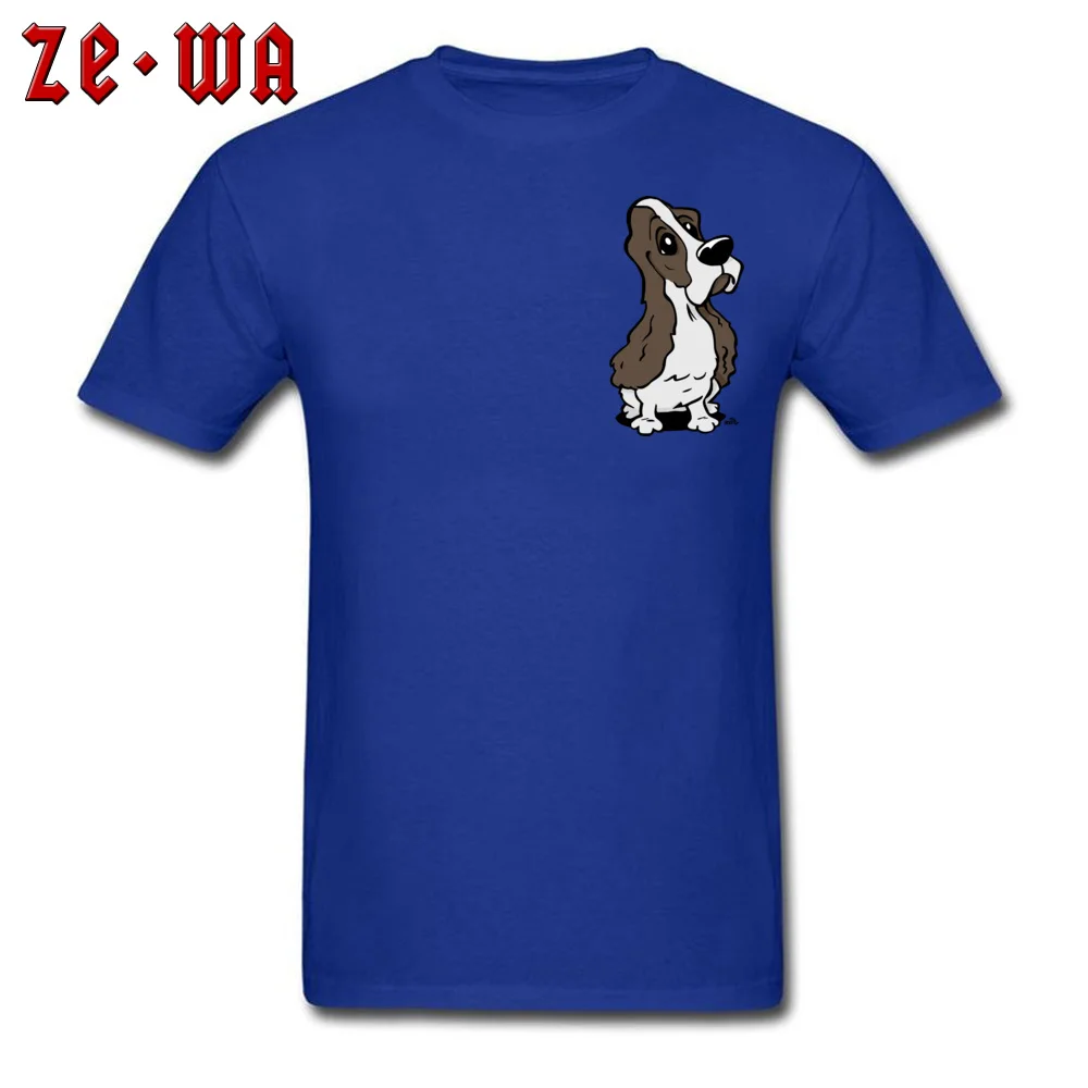 Мужская Повседневная футболка оранжевая Футболка Camisa Cocker Spaniel Dog 100% хлопок с