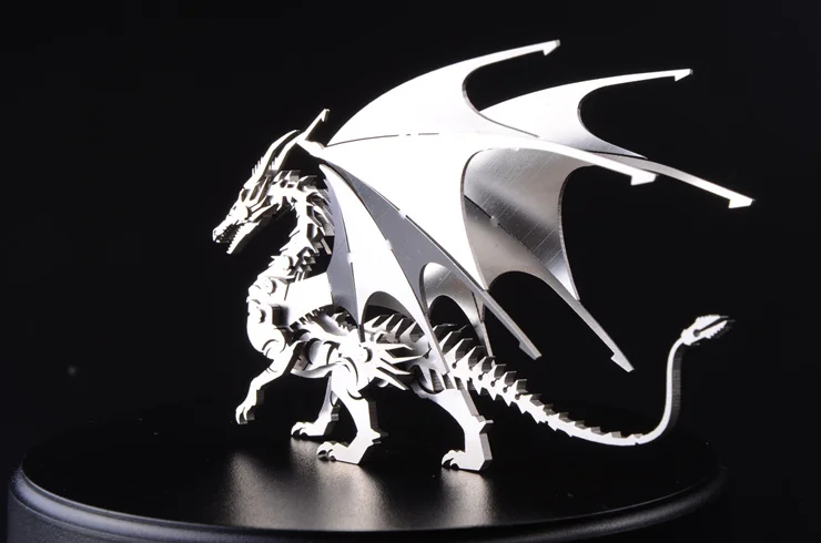 Высокое качество лося/дракон животное из нержавеющей стали 3D металлические наборы головоломка сборка модели творческий день рождения украшения коллекция игрушек - Цвет: HY009
