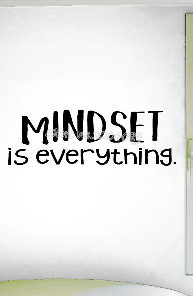 Мотивирующая Настенная Наклейка mindset is all мотивирующая цитата вдохновляющая для