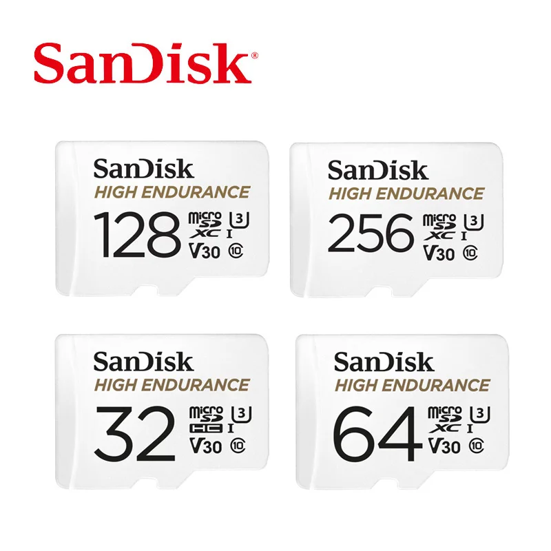 SanDisk высокая выносливость micro SD карта 32 Гб 64 128 ГБ 256 памяти класс 10 U3 V30 Micro