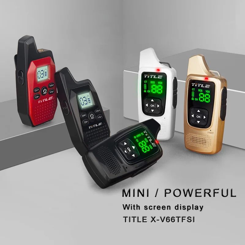 KSUN X V66TFSI мини Портативный Walkie Talkie ветчиной двусторонней приемопередатчик UHF 400 480