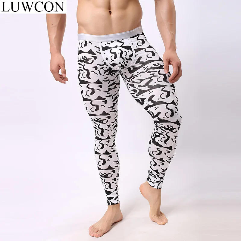 Мужские кальсоны LUWCON теплое тонкое термобелье из модала для осени и зимы|mens long