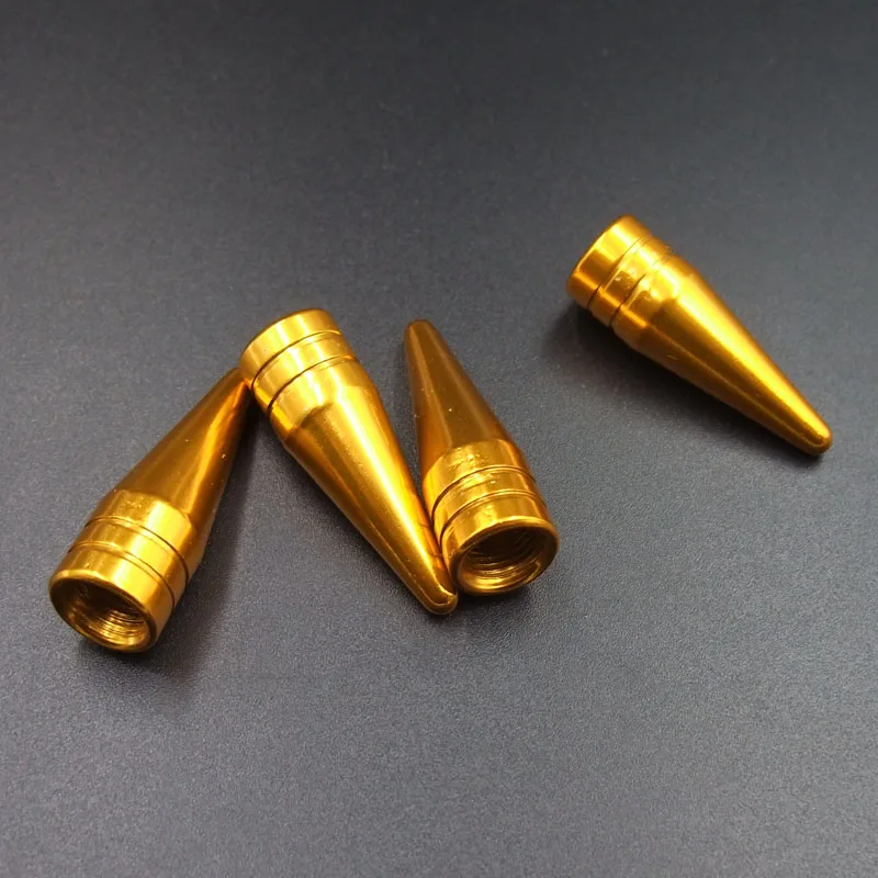 4pcs Golden Universal Long Spiked Car Wheel Tire Valve Air Stem Dust Caps Cover Truck Auto Vehicle Motorcycle Bicycle Accessory |
