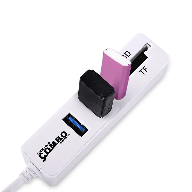 Мини USB концентратор 3 0 Мульти разветвитель порта + 2 кардридера портативный