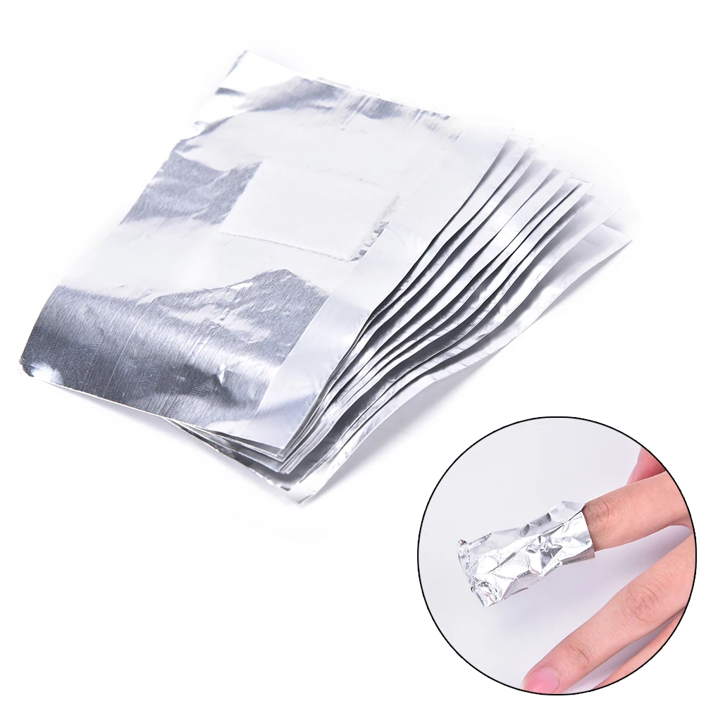 

Best Selling 50Pcs/Lot Aluminium Foil Nail Art Soak Off Acrylic Gel Polish Nail Removal Wraps Remover Makeup Tool High Quality