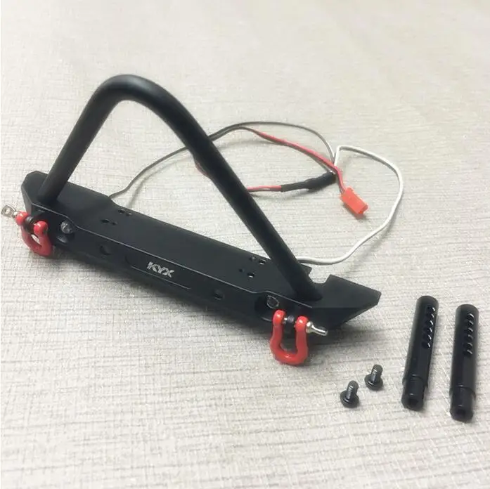 1:10 Simulation climbing Rc Car Aluminum Alloy Front Bumper Contains LED Lights For Traxxas Trx-4 Trx4 T4 Axial Scx10 | Игрушки и хобби