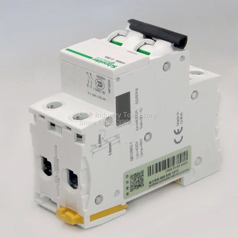 Новый оригинальный Schneider Electric Китай IC65N 2P C25A A9F18225 вакуумный мини Автоматический