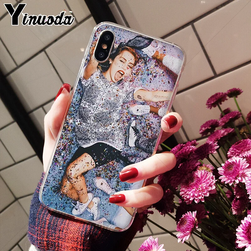 Yinuoda Майли Сайрус DIY печать рисунок чехол для телефона iPhone 5 5Sx 6 7 7plus 8 8Plus X XS MAX XR |