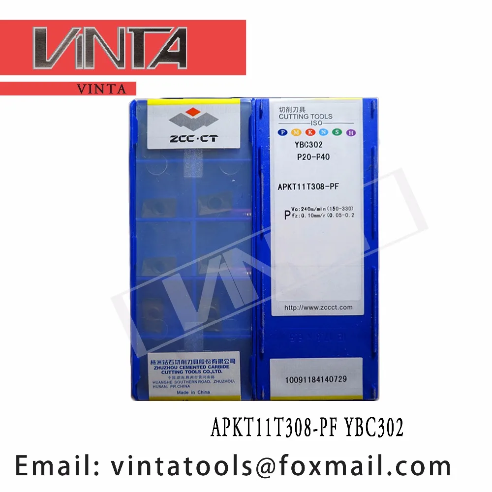 

high quality 10pcs/lots YBC302 YBG102 APKT11T308-PF cnc carbide milling inserts