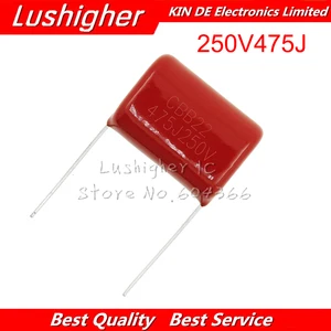 10 шт. 250V475J Шаг 25 мм 475J240V 250V 475J 4,7 мкФ 475 4700PF CBB полипропиленовый пленочный конденсатор