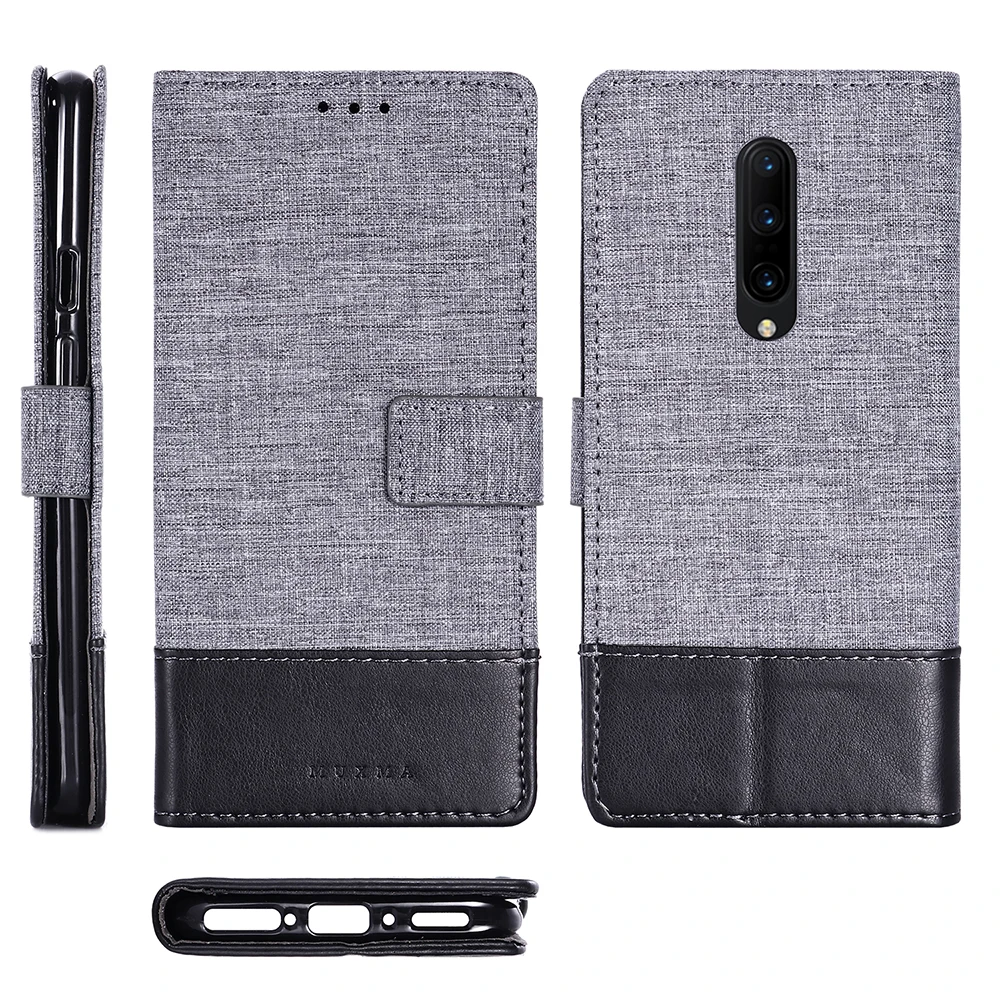 Кожаный чехол для телефона в стиле ретро из парусины Oneplus 7 Pro 6 флип кейс кошелек с