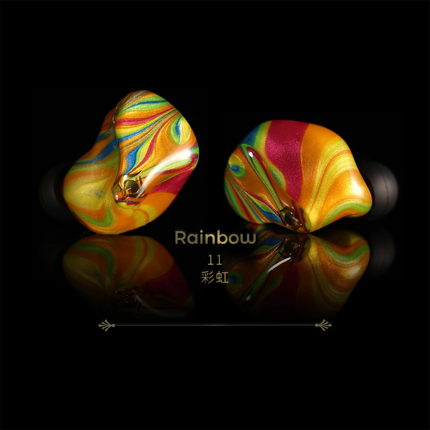 Peacock Audio P1 динамические наушники-вкладыши HIFI музыкальный монитор DJ Studio изготовленные вручную яркие наушники-вкладыши w/MMCX bluetooth-кабель - Цвет: 11