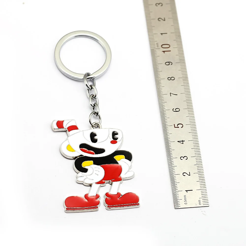 Брелок Cuphead с металлической чашкой брелок головкой автомобильный держатель