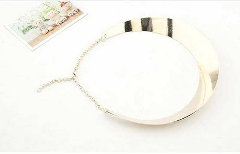 Женское модное ожерелье JINSE металлическое гладкое в стиле панк простое Стильное