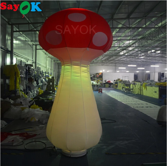 Sayok 2 м/2,5 м высокий надувной светодиодный осветительный прибор, игрушка в виде гриба с 16 сменными цветами, воздуходувка для Вечерние Декорации сцены