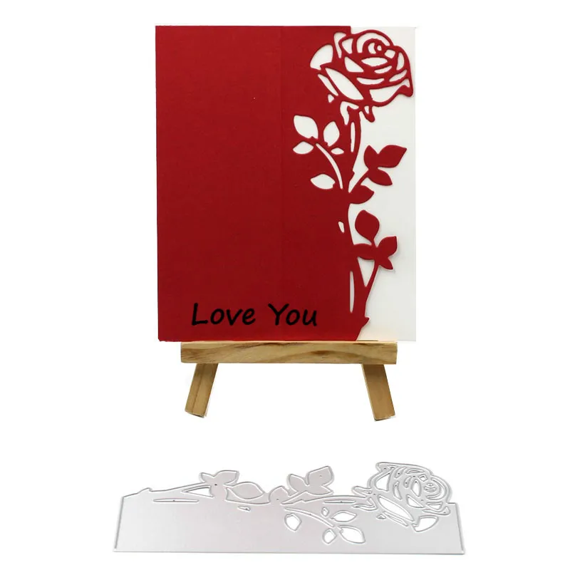 KSCRAFT розовые металлические трафареты для резки сделай сам