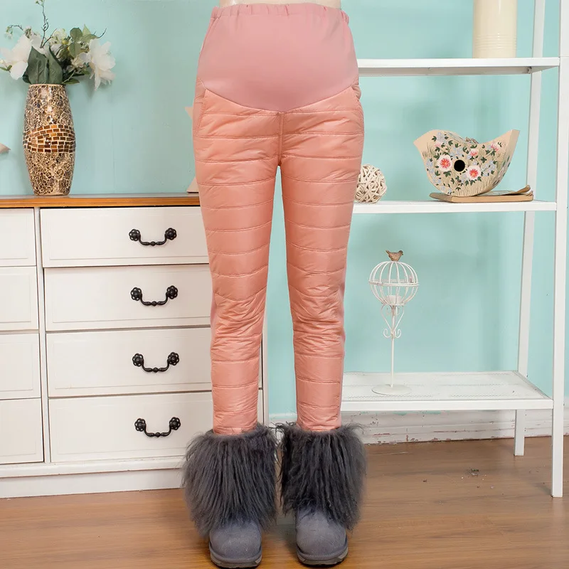 Плюс утолщение зима осень Материнство леггинсы брюки для беременных женщин теплый хлопок мягкий уход за беременностью брюки одежда