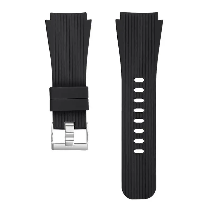 Black Силиконовый стиль спортивные часы ремешок для samsung Galaxy Watch S4 SM-R800 42 мм(20 мм ширина ремешка)/46 мм(22 мм ширина - Цвет: Black