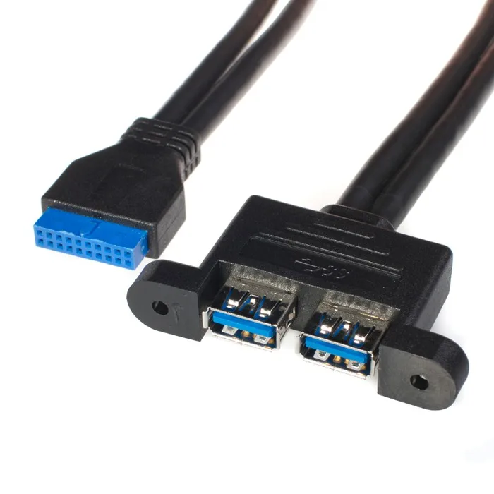 Mini PCIe a dual USB adaptador 3,0 Mini PCI-e a 19 Pin USB3.0 header конвертер+ 19 P USB jefe femenino a 2 USB3.0 spiltter кабель