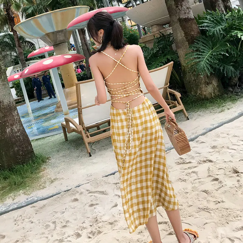BOBOKATEER Boho сексуальное платье с открытой спиной женские платья открытыми плечами