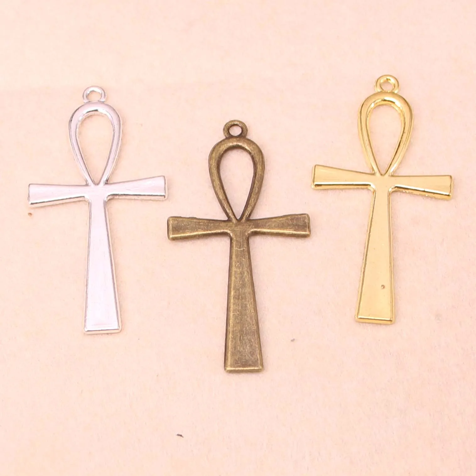 30 шт. подвеска для браслета 52 х28 мм|charms cross|gold charmsmaking pendant |