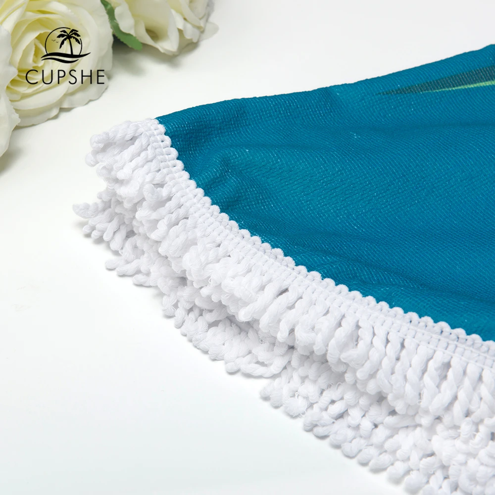 CUPSHE 2019 женские тропические Пальмовые Листья круглое пляжное полотенце с