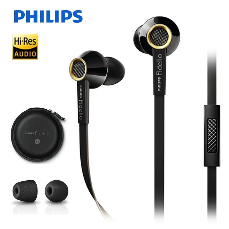 Philips S2 Hifi наушники вкладыши с четкими высокочастотными точными стереонаушниками