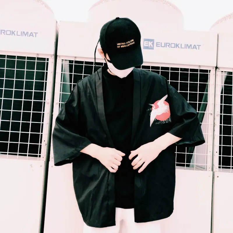 Уличная одежда в японском стиле ulzzang harajuku женская модное кимоно большого размера