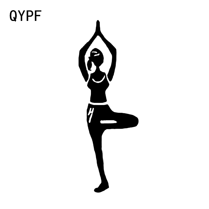 QYPF 5 7*16 4 уникальный спортивный декор для йоги виниловый стикер моделирования
