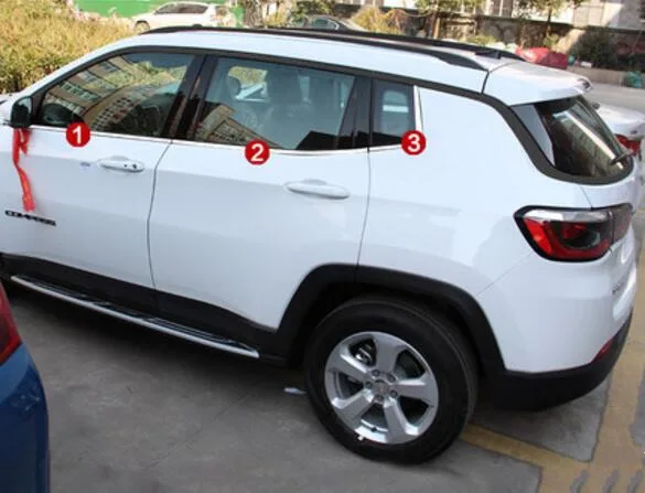 6 шт. оконная накладка из нержавеющей стали для украшения внешнего тела джипа