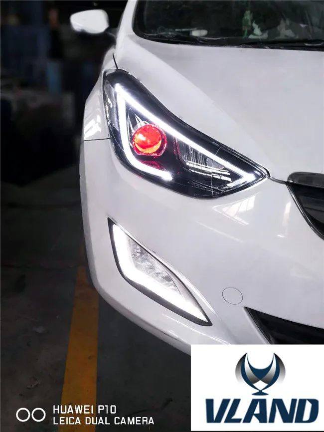 VLAND завод для автомобильных головных ламп Elantra светодиодные фары 2012 2014 2015 2017Elantra с