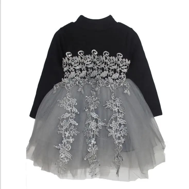 Girls Dress 2019 Spring New Children's Wear Korean Female Baby Knit Sweater Princess Petal Mesh | Детская одежда и обувь