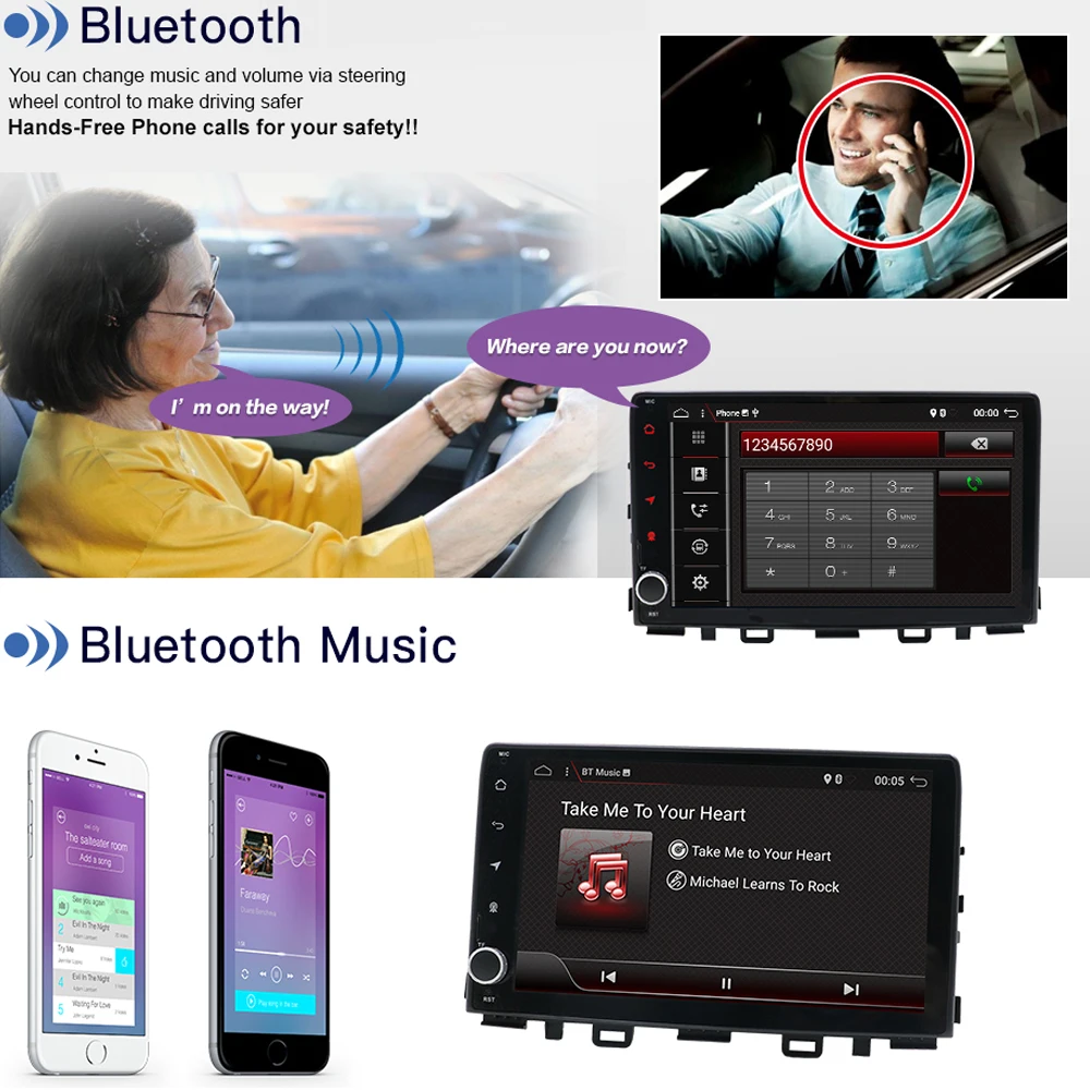 Новейший BOSION 1DIN Android 9,0 Восьмиядерный 2G+ 32G Автомобильный dvd-плеер gps Navi для KIA RIO радио мультимедиа Satnav головное устройство стерео BT