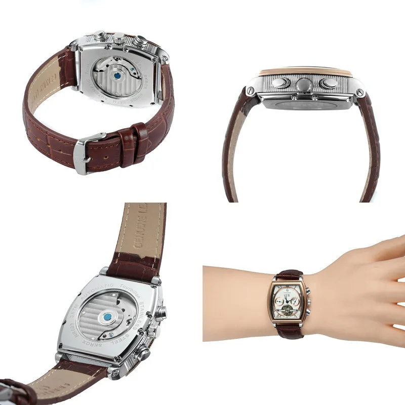 FORSINING Tourbillon Мужские часы Топ бренд класса люкс Дата Неделя мужские