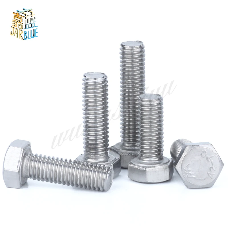 

2018 New Real Fastener Round 100pcs Din933 M3 3mm 304 Stainless Steel Hex Bolt M3*4/5/6/8/10/12/1/16/18/20/25/30/35/40mm