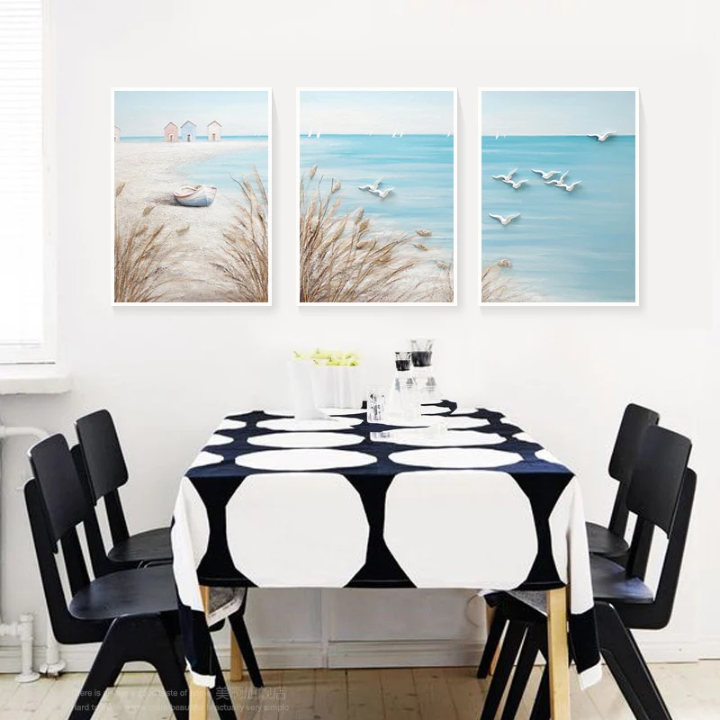 Алмазная 5D картина сделай сам полное сверление Приморский Пейзаж тройная