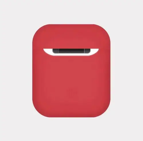 Красный Жидкий силиконовый чехол для наушников для AirPods 1 2nd Bluetooth, беспроводные наушники, защитный чехол для зарядки, сумка для Airpods - Цвет: Красный