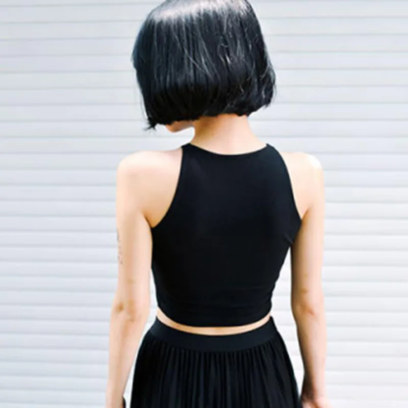 Новинка женские летние укороченные топы с круглым вырезом облегающий пуловер