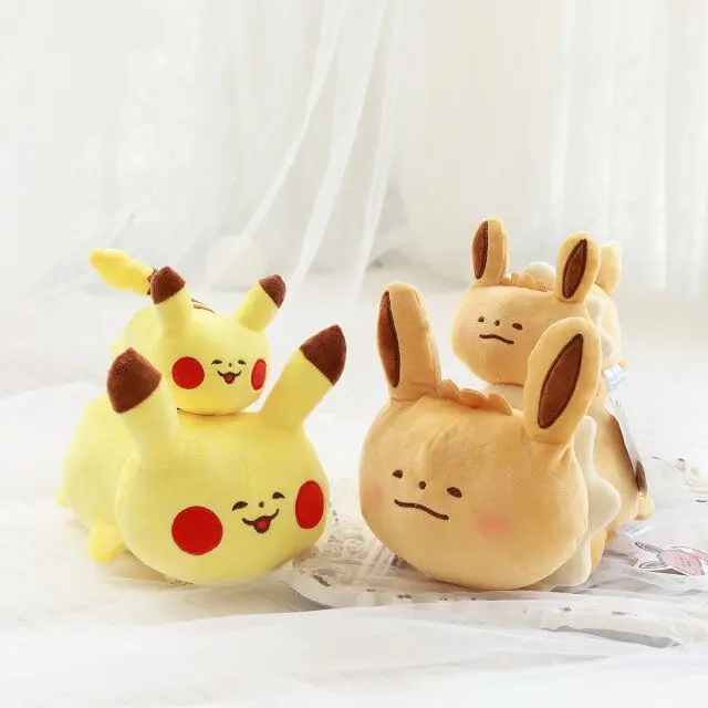 Q версия Пикачу плюшевая игрушка-подушка милый Экспрессия eevee Кукла kawaii аниме мягкая диван украшение для спальни прекрасный подарок для ребенка
