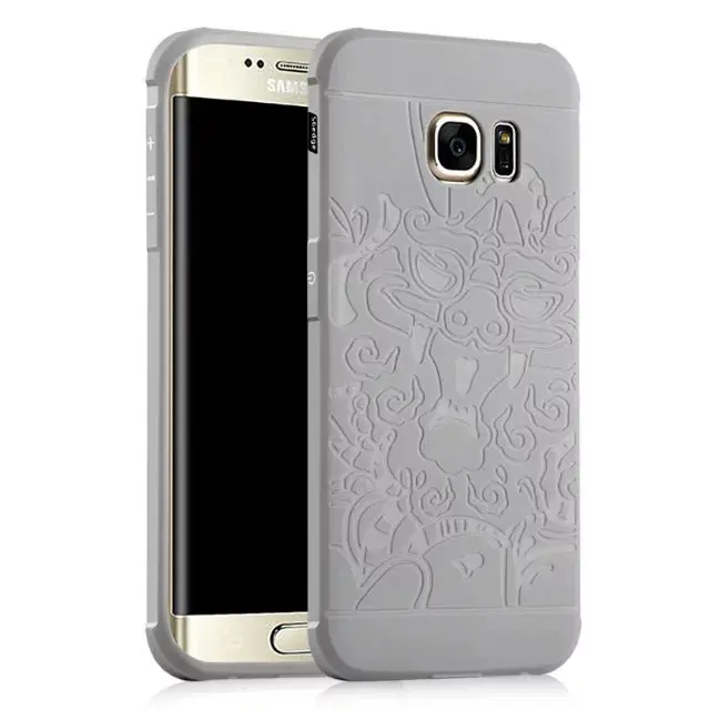 Для Coque Samsung Galaxy S6 край силиконовый чехол 3D рельеф Телефонные Чехлы для Samsung Galaxy S 6 Edge ТПУ чехол для samsung S6 принципиально - Цвет: Dragon Style 3