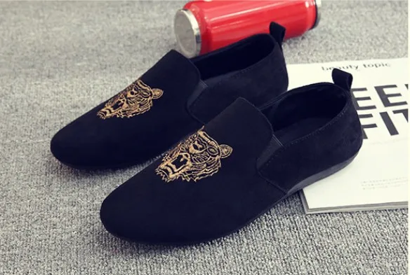Beanshoe мужские, стильное летнее платье животный узор ленивый общего мужская повседневная непарная обувь