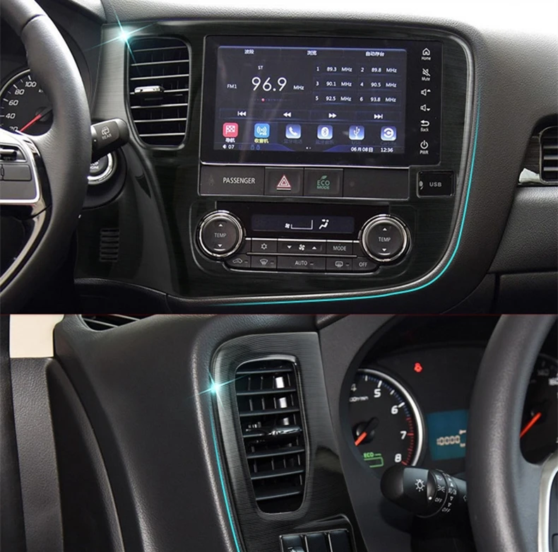 Для Mitsubishi Outlander 2013-2017 ABS Хромированная навигационная коробка рамка кнопка