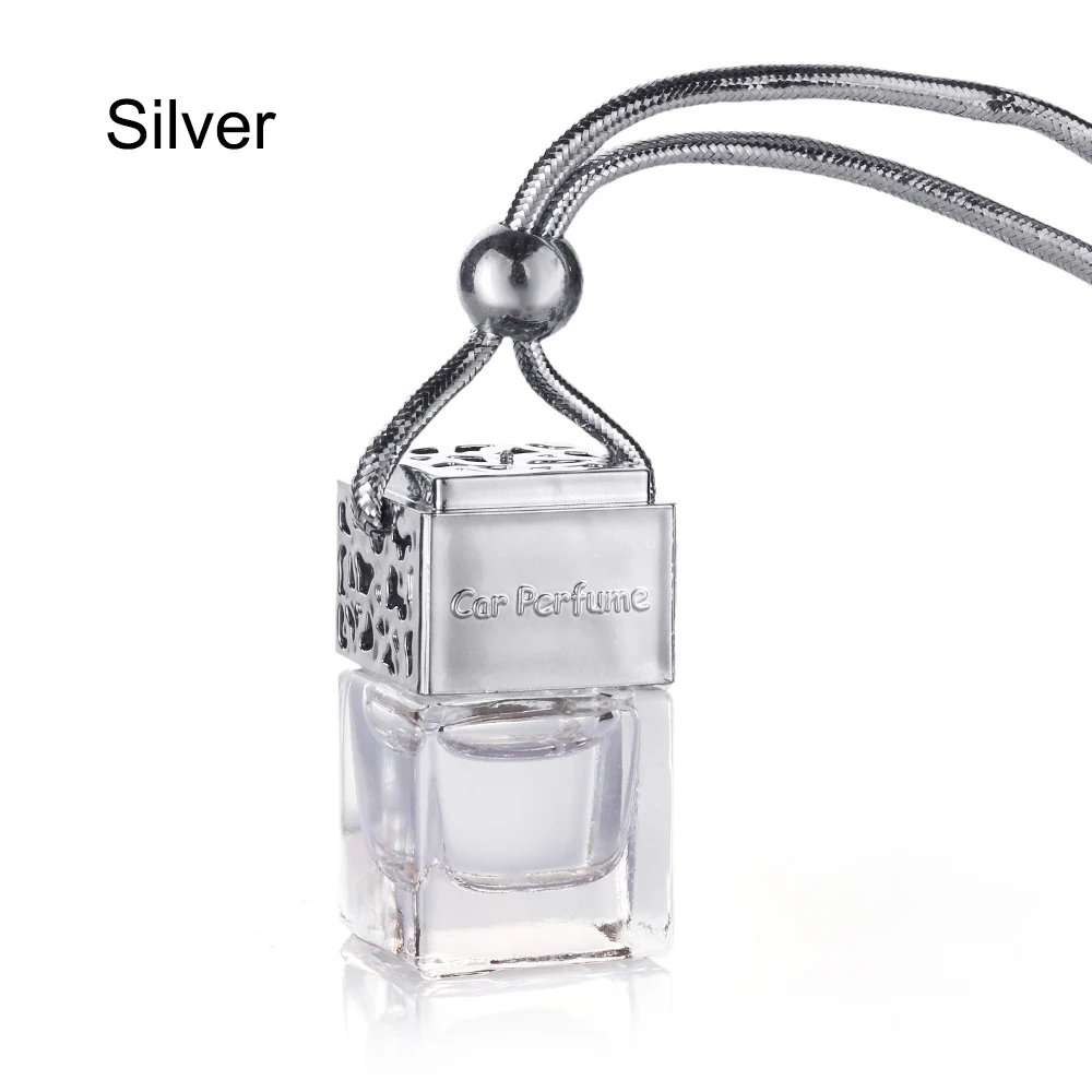 silver 1 шт. автомобильный флакон духов для эфирных масел освежитель воздуха авто орнамент автомобильный Стайлинг высокое качество автомобильный флакон для хранения духов - Цвет: silver